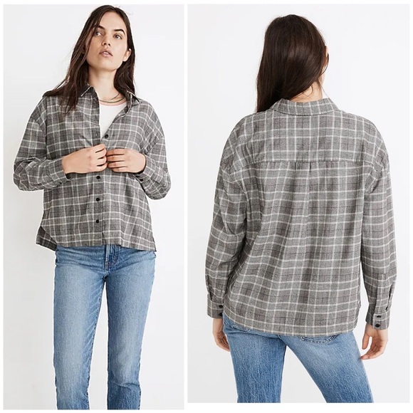 MADEWELL Plaid Westlake Shirt in Gray Menswear Plaid Size S Style #MA837 - Picture 7 of 7